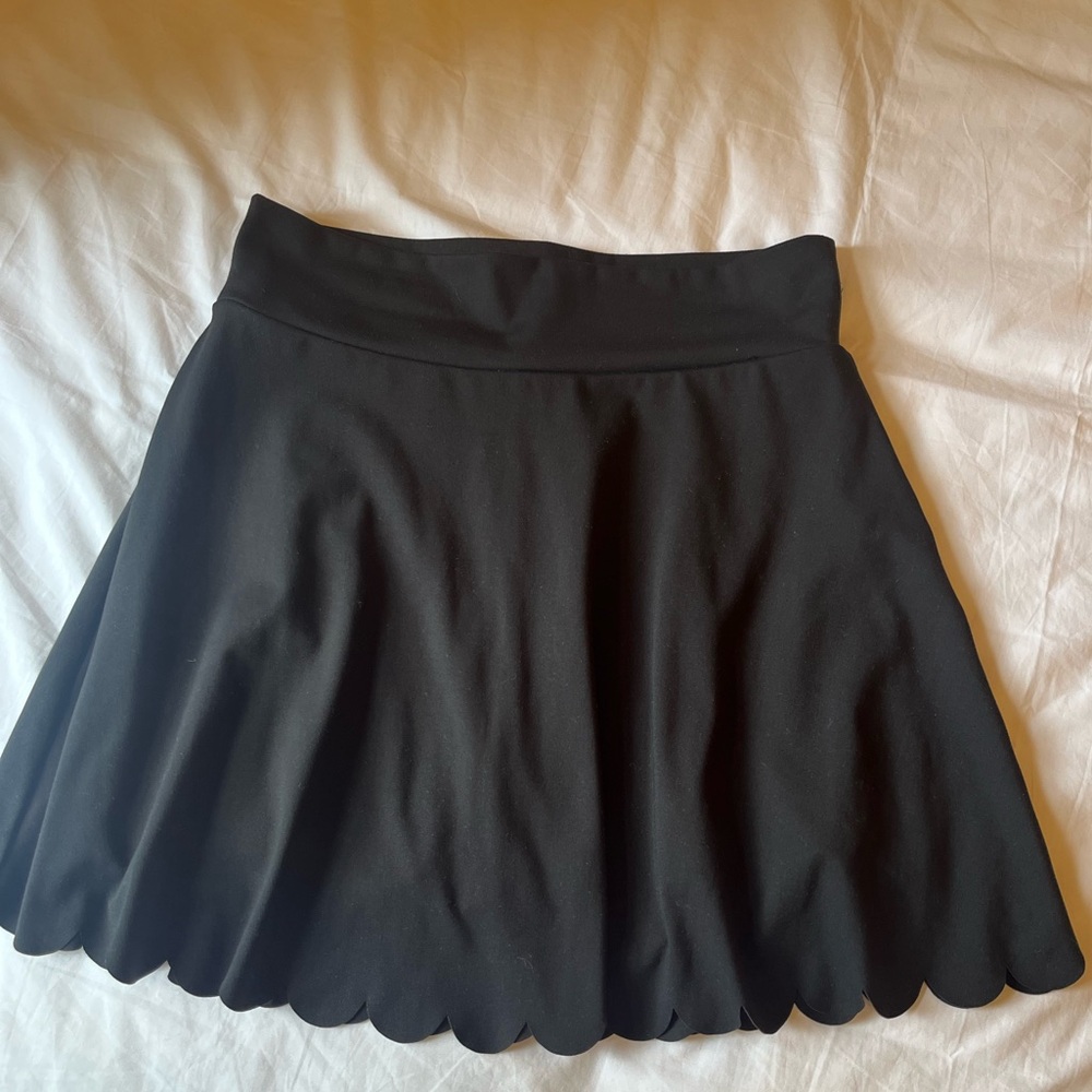 Marysia-Inspired Black Scalloped Activewear Skort from Jcrew Factory Size XS